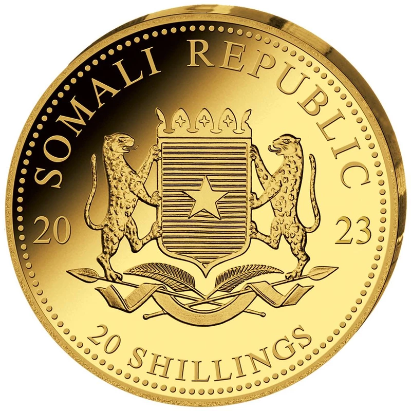 Somalia gold coin 