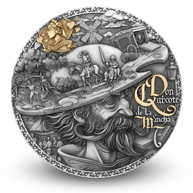 Niue: Silbermünze Don Quijote de La Mancha 2024 2oz Sammlermünzen