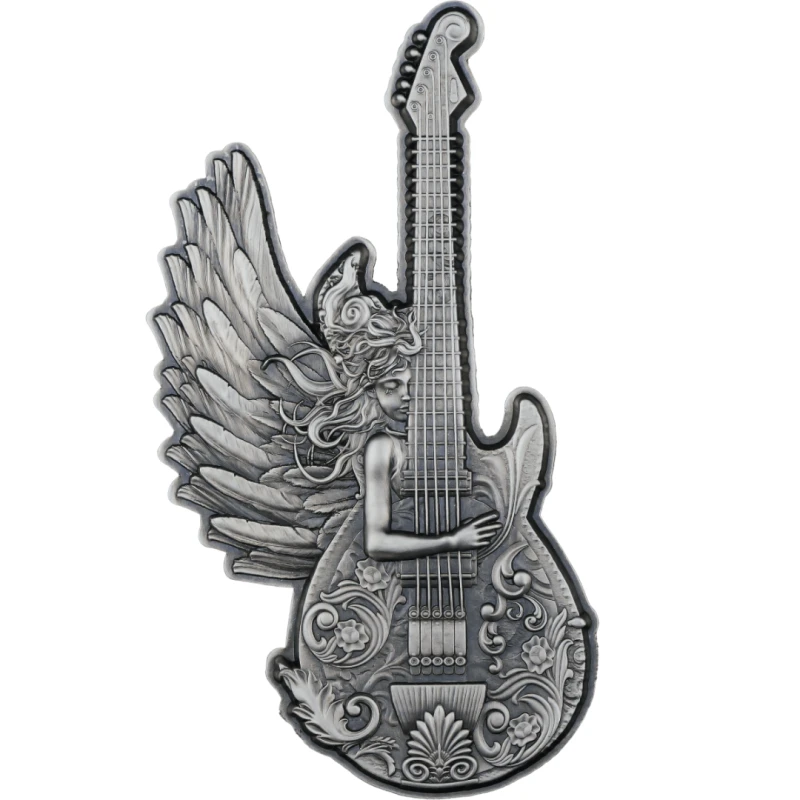Cameroon: silver coin Guitar of Angel 2025 2 oz Collectible coins