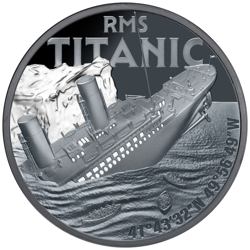 Niue Silbermünze Titanic 2025 Polierte Platte 1 oz Farbig Sammlermünzen