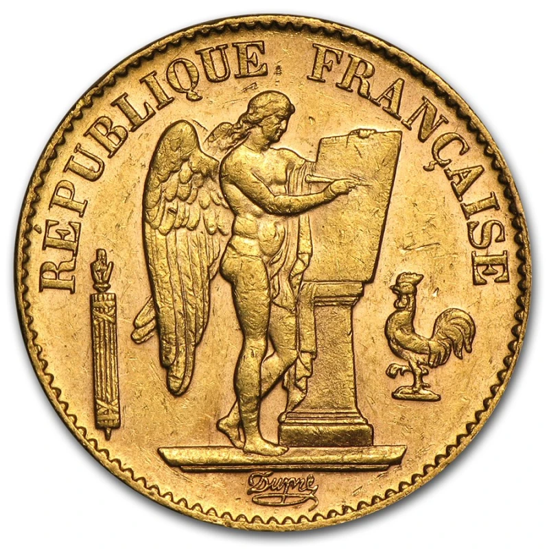 France: gold coin Angel 20 francs 5.81 g Collectible coins