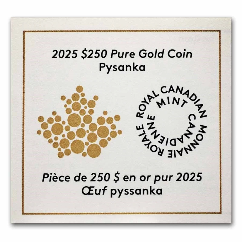 Kanada: Goldmünze Pysanka 2025 Proof 58,5 g Sammlermünzen