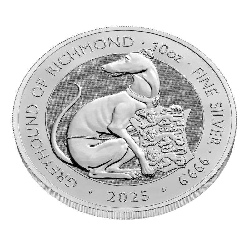 UK: Silbermünze Greyhound of Richmond 2025 10 oz Sammlermünzen