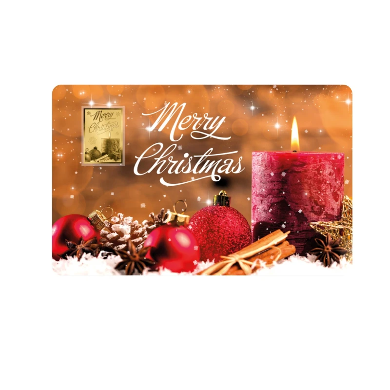 Chad: gold coin Merry Christmas Candle 1/1000 oz Collectible coins