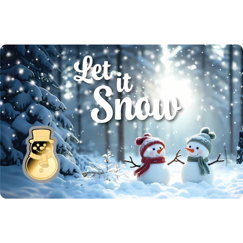 Tschad: Goldmünze Schneemann 1/1000 Unze Sammlermünzen