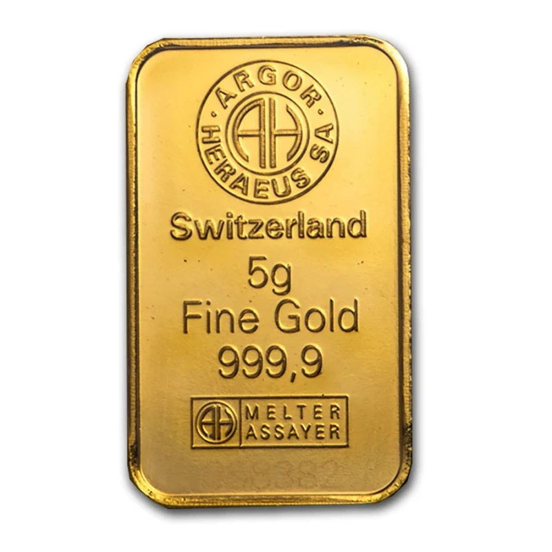 Schweiz: 5 g Goldbarren Anlagebarren