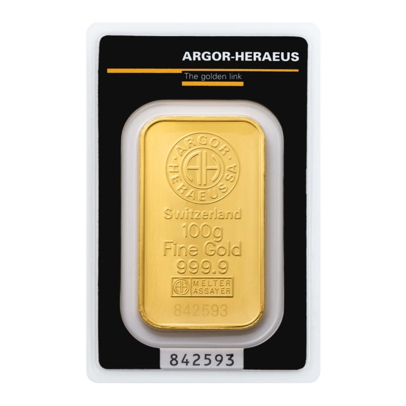 Schweiz: 100 g Goldbarren Anlagebarren