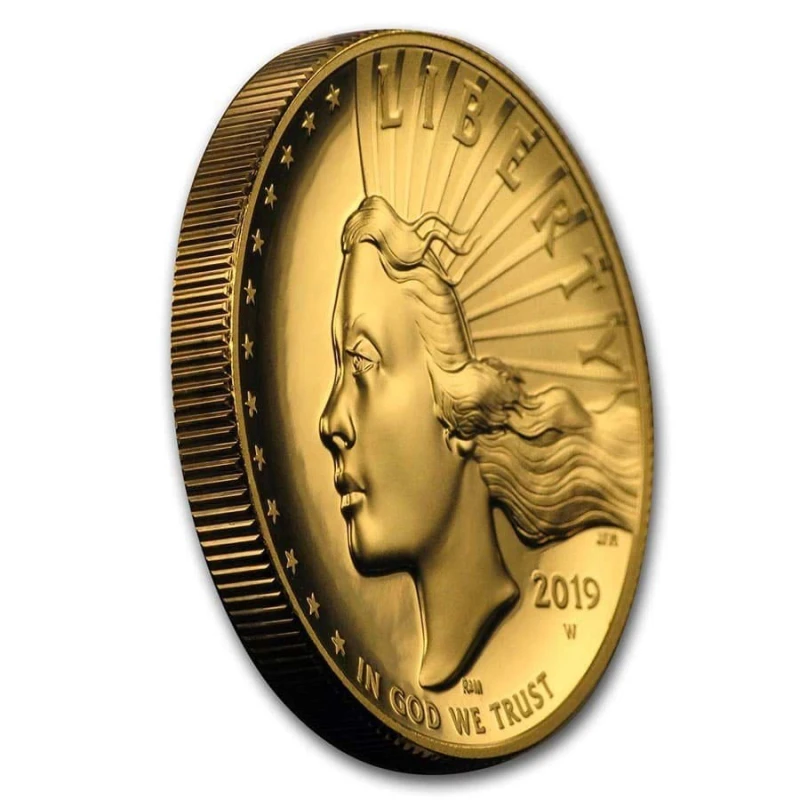 USA: gold coin American Liberty 2019 Proof high relief 1 oz Collectible coins
