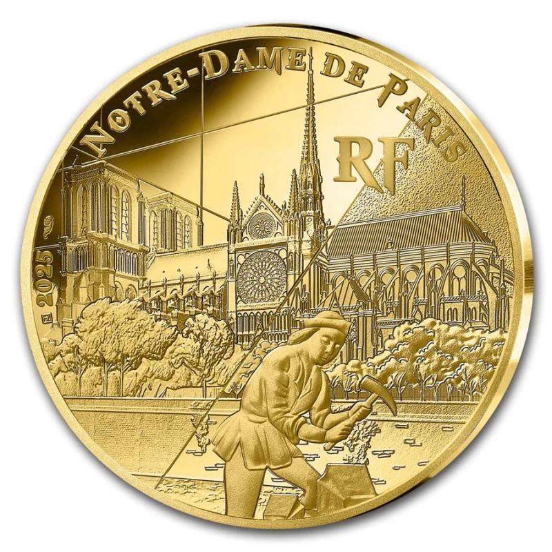 France: gold coin Notre-Dame de Paris 2025 Proof 1 oz Collectible coins