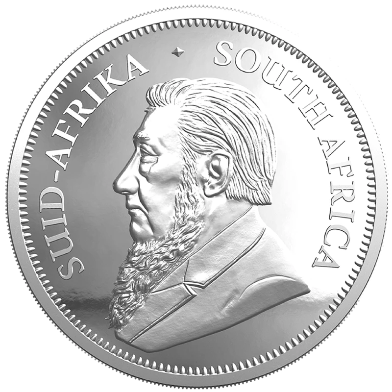 Südafrika: Silbermünzen Löwe und Krügerrand 2025 polierte Platte Satz 2 Unzen Sammlermünzen