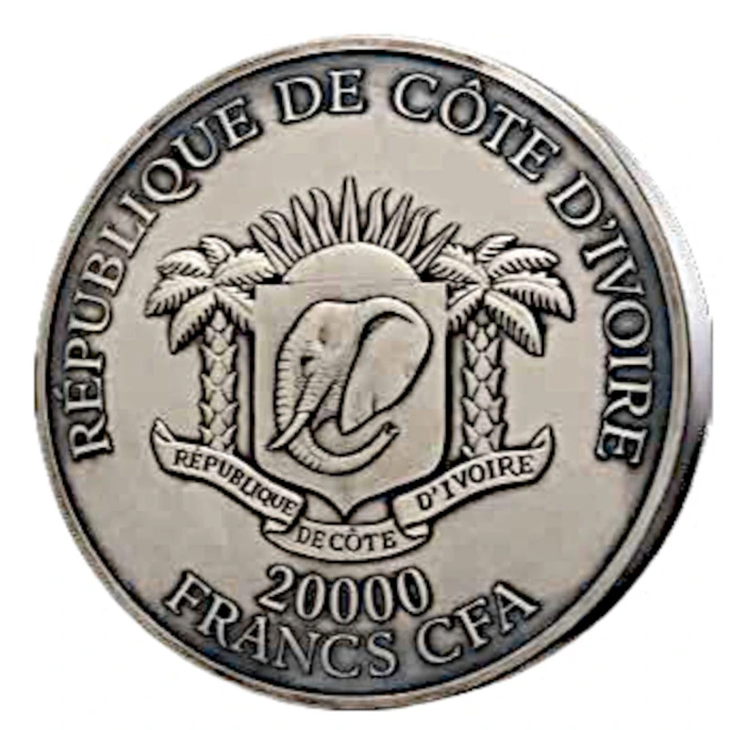 Côte d'Ivoire (Ivory Coast): silver coin Leopard 2023 2000 g  Collectible coins