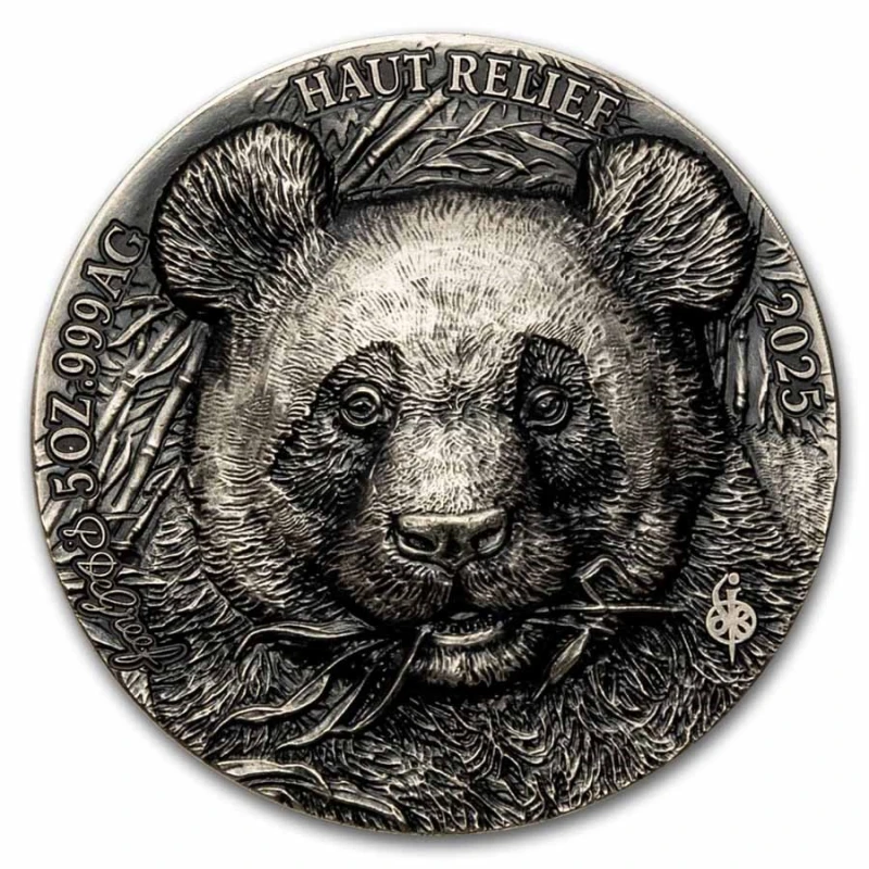 Côte d'Ivoire (Ivory Coast): silver coin Panda 2025 5 oz Collectible coins