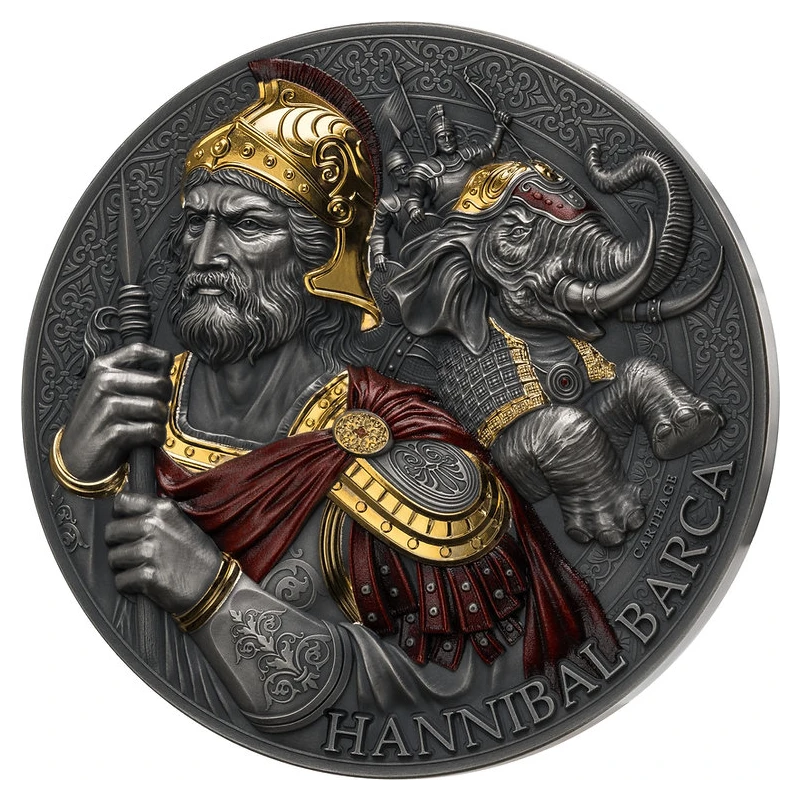 Kamerun: Silbermünze Hannibal 2025 5 oz Sammlermünzen