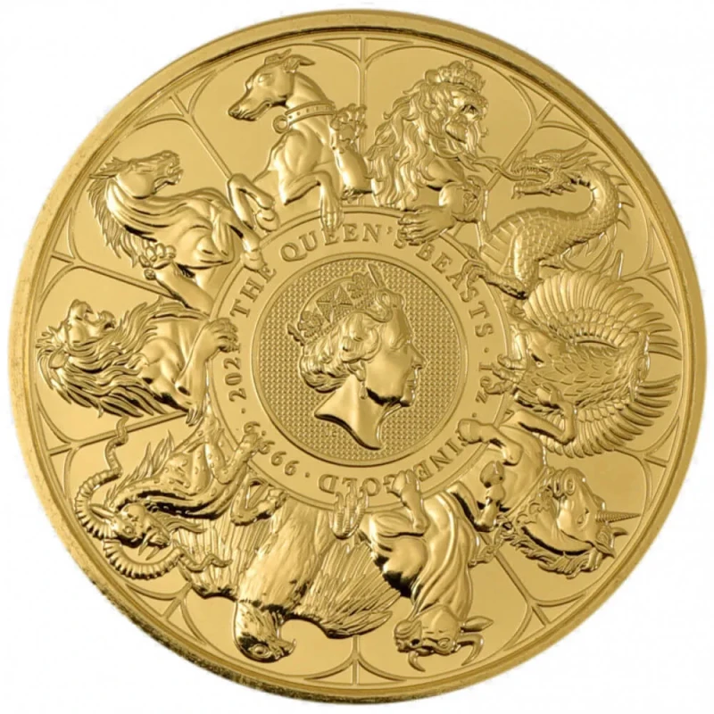 UK: gold coin Queen’s Beasts Completer 2021 1 oz  Investment coins