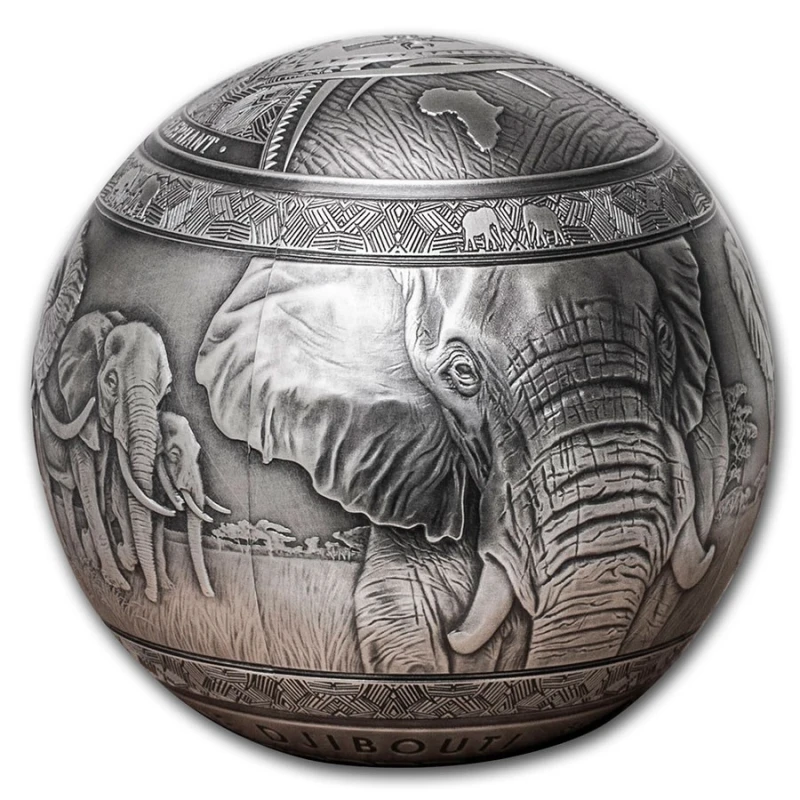 Djibouti: silver coin Elefant 2020 1000 g  Collectible coins