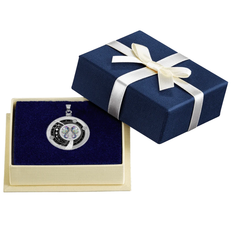 Kamerun: Silbermünze Gemini 2025 Polierte Platte koloriert 10 g Sammlermünzen