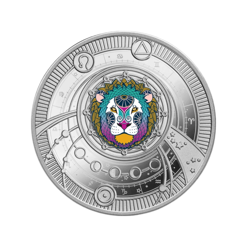 Kamerun: Silbermünze Leo 2025 Polierte Platte koloriert 10 g Sammlermünzen