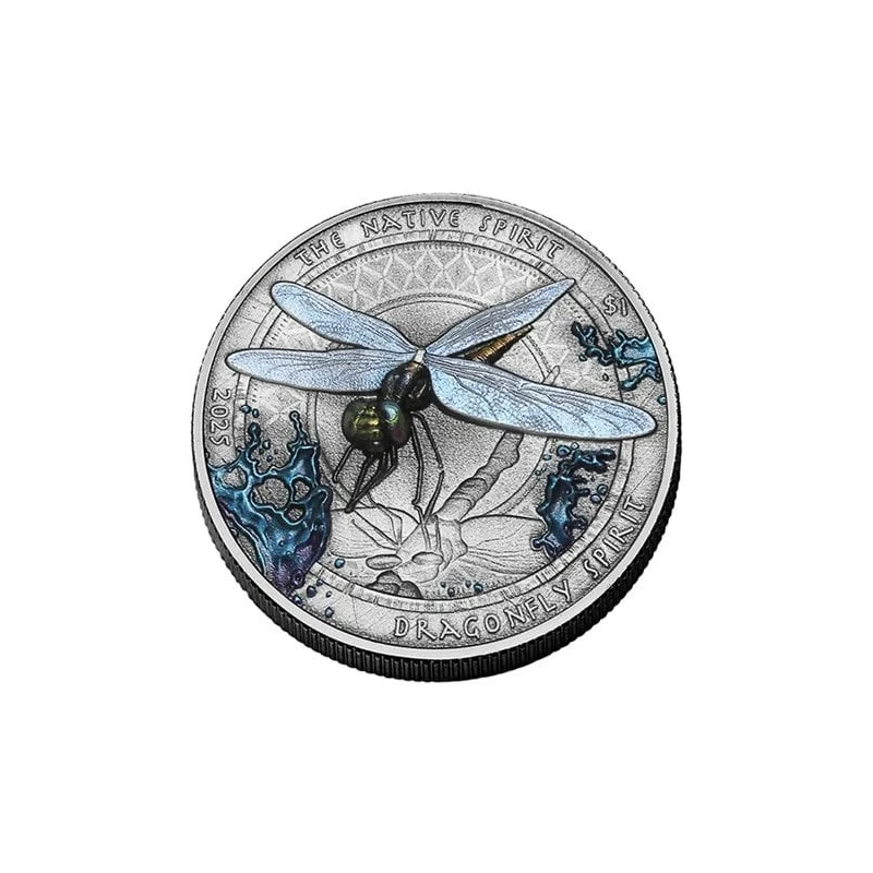 USA Silbermünze Spirit of Native Peoples Dragonfly Spirit 2025 1 oz Sammlermünzen