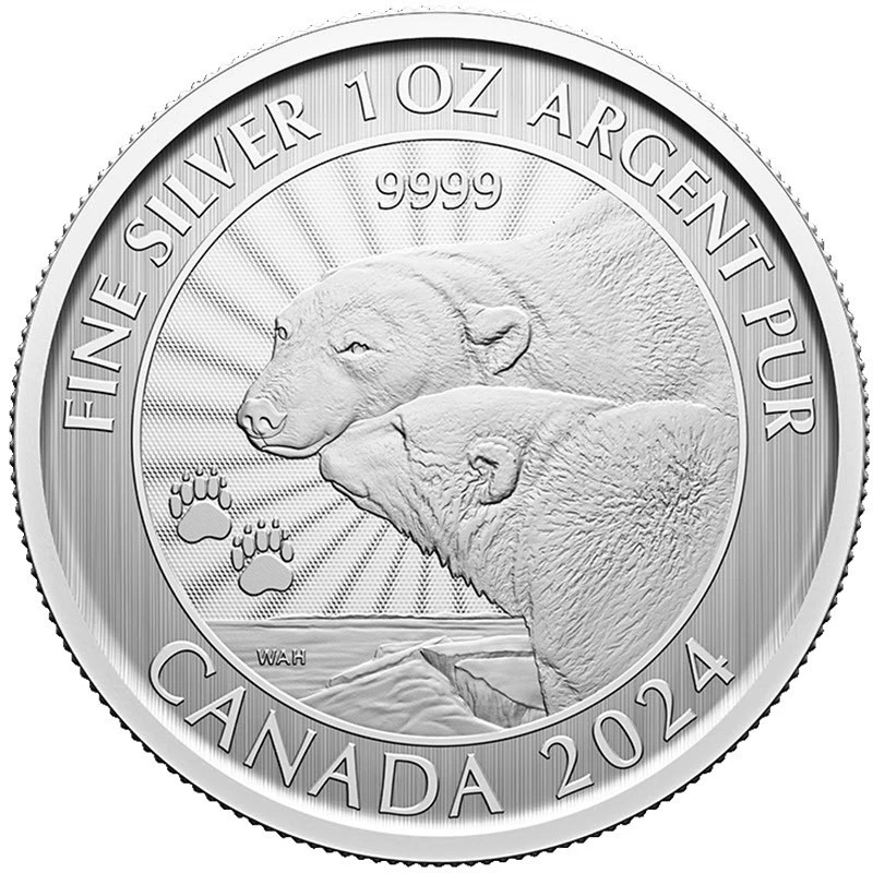 Canada: silver coin The Majestic Polar Bear 2024 1 oz Collectible coins