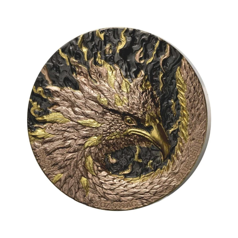 Republik Côte d'Ivoire: Silbermünzen Phoenix 2025 10 oz Sammlermünzen