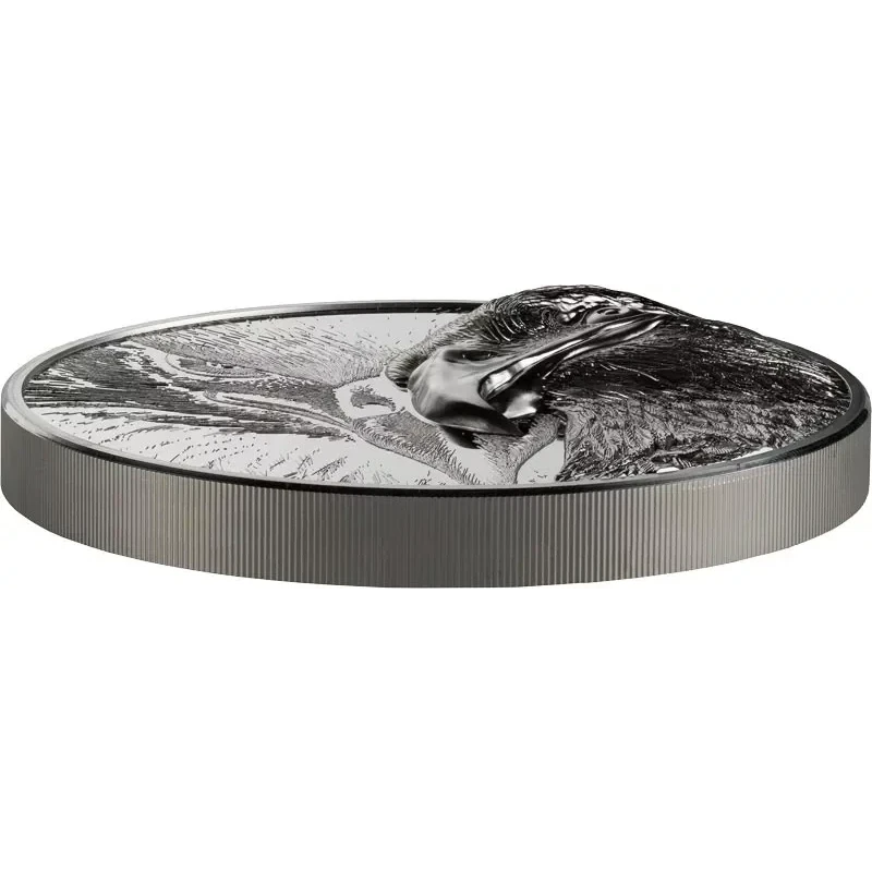 Mongolei: Silbermünze Majestic Eagle 2023 Polierte Platte Hochrelief 500 g Sammlermünzen