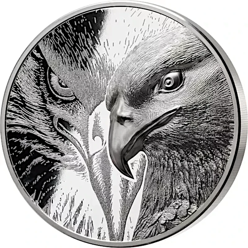 Mongolei: Silbermünze Majestic Eagle 2023 Polierte Platte Hochrelief 500 g Sammlermünzen