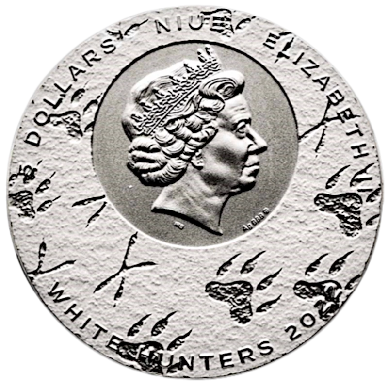 Niue: Silbermünze White Tiger 2022 3 oz Sammlermünzen