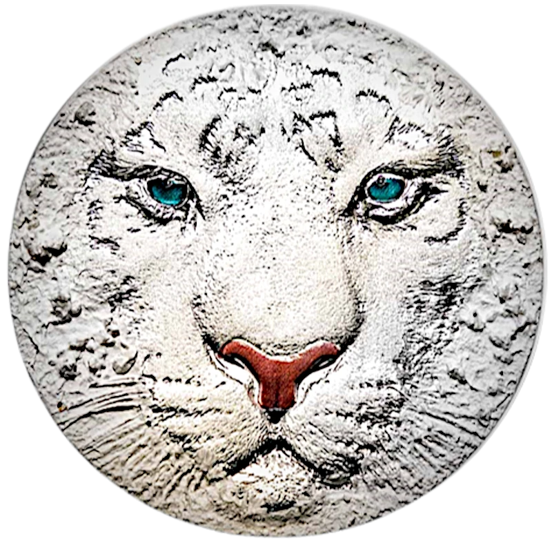 Niue: Silbermünze White Tiger 2022 3 oz Sammlermünzen
