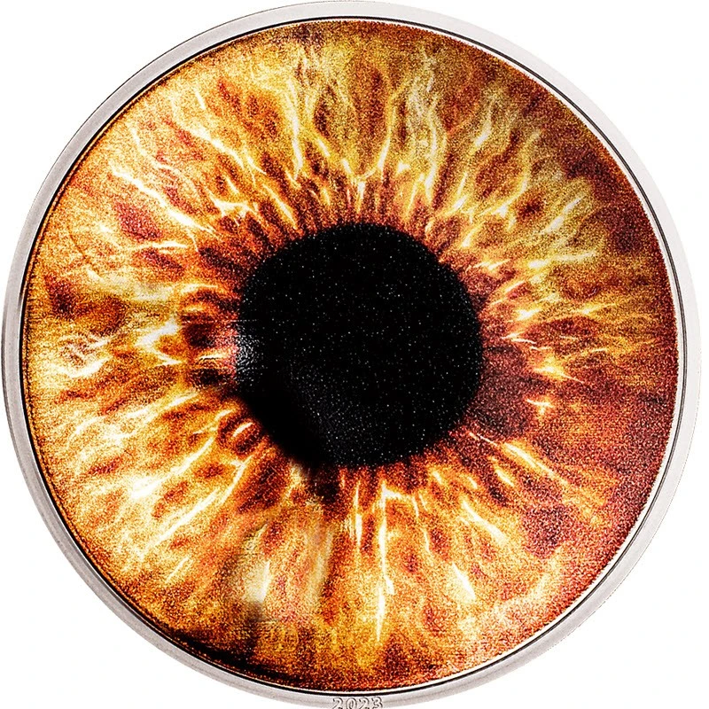 Palau: Silbermünze Hazel Brown 2023 Polierte Platte koloriert 1 Unze Sammlermünzen