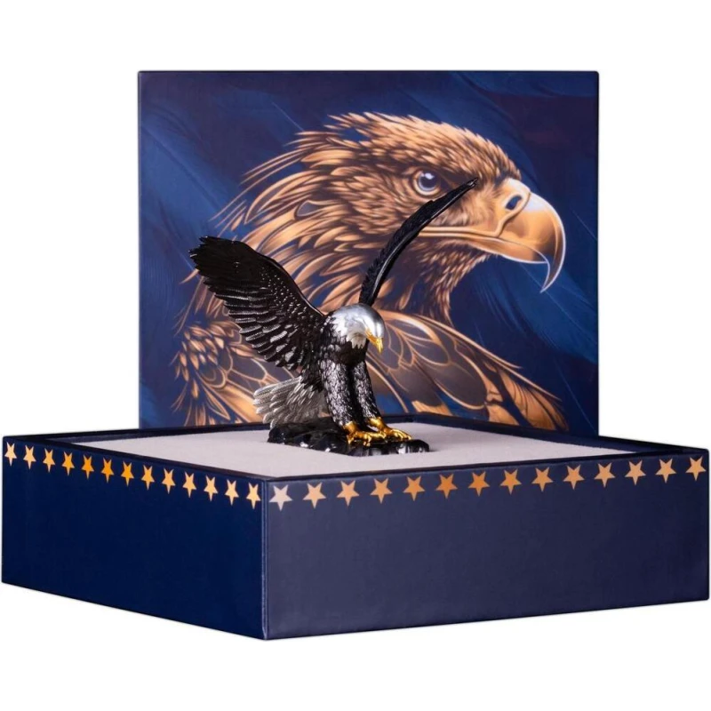 Samoa: Silbermünze Eagle 2026 Polierte Platte vergoldet 3 Unzen Sammlermünzen