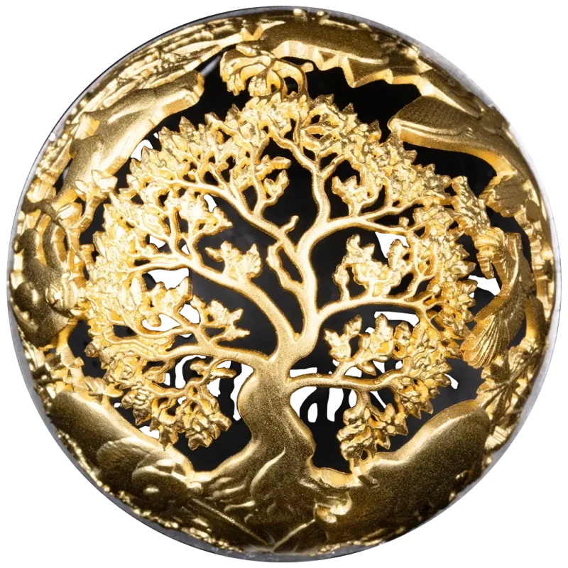 Samoa Silbermünze Natur und Technik 2025 vergoldet 2 oz Sammlermünzen