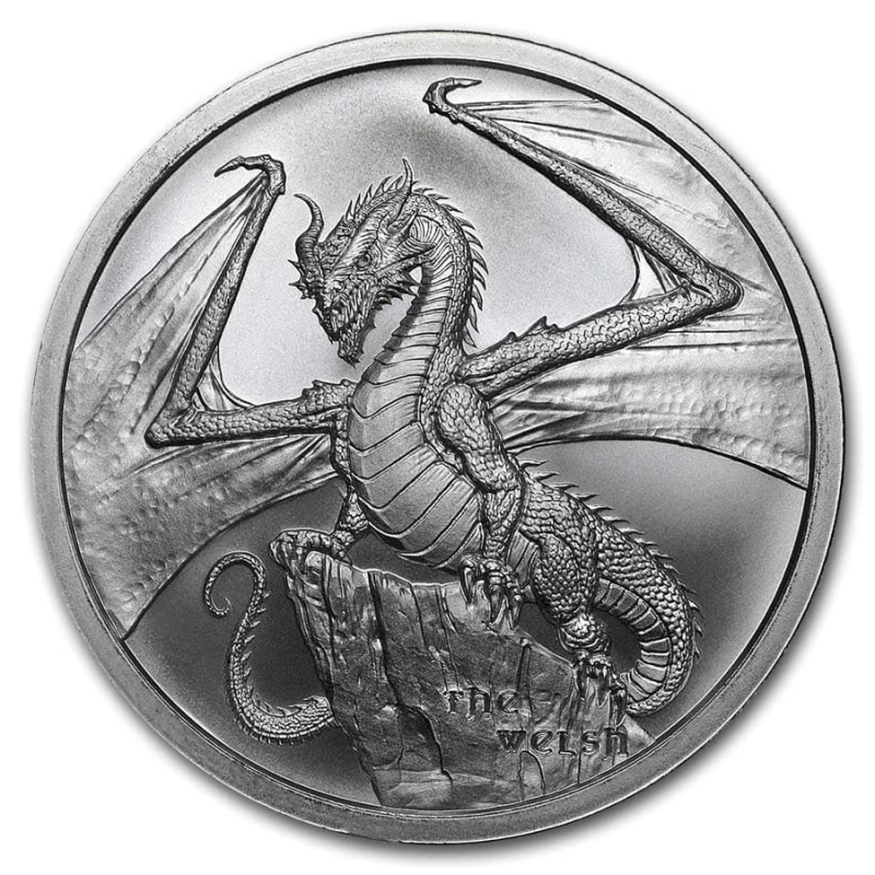 USA Silbermünze World of Dragons Walisischer Drache 31,1 g Sammlermünzen