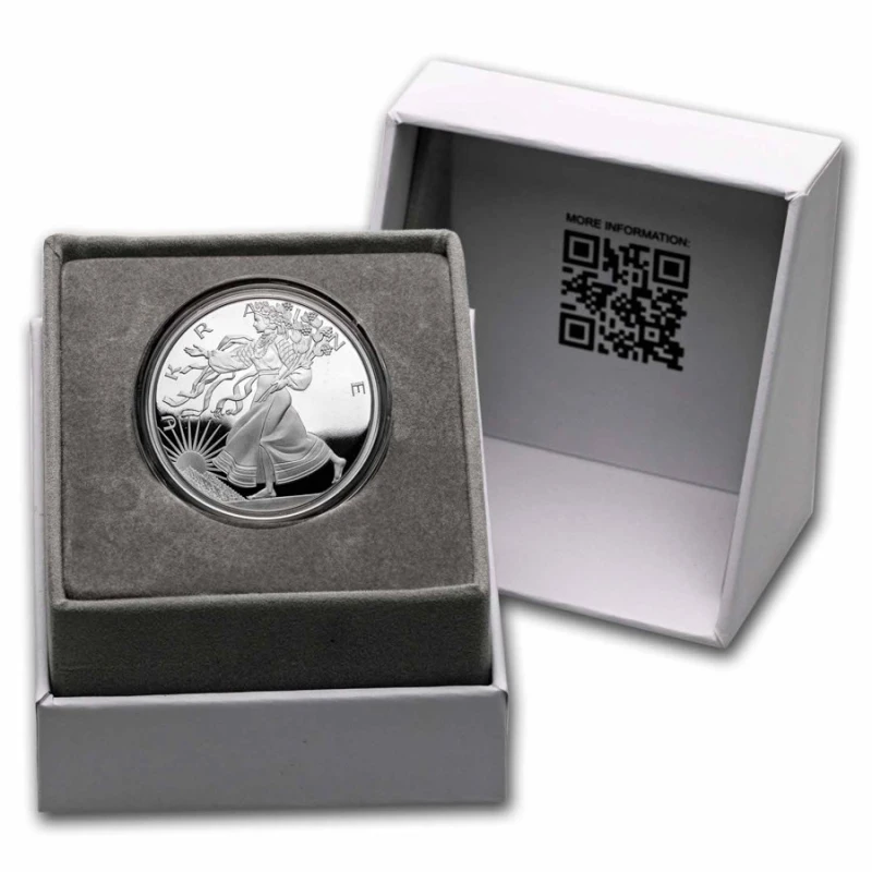 Vereinigte Krypto-Staaten Silbermünze Liberty of Ukraine 2024 polierte Platte 1 oz Sammlermünzen