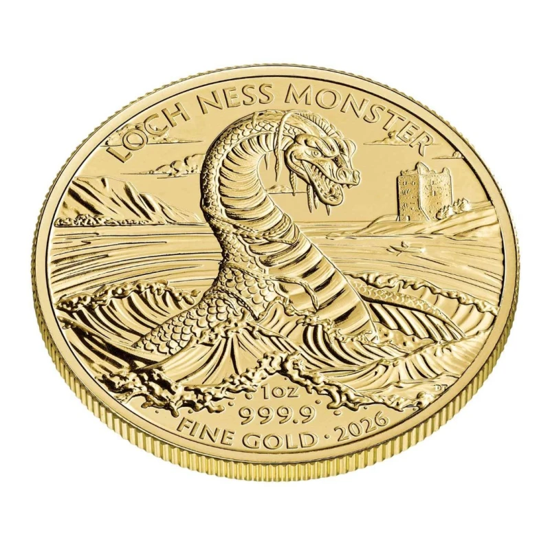 Vereinigtes Königreich Goldmünze Legendäre Kreaturen Loch Ness Monster 2026 1 oz Anlagemünzen