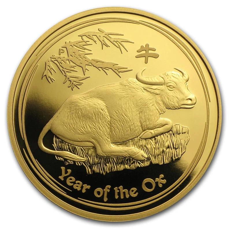 Australien Goldmünze Lunar II Jahr des Ochsen 2009 Feinunze 1 oz Sammlermünzen
