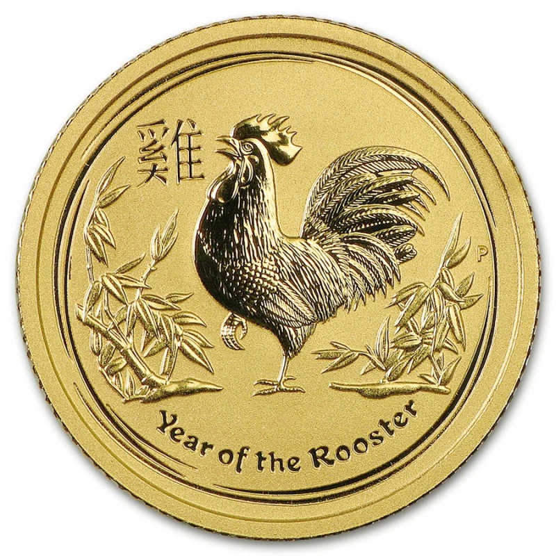 Australien Goldmünze Lunar II Jahr des Hahns 2017 1/2 oz Sammlermünzen