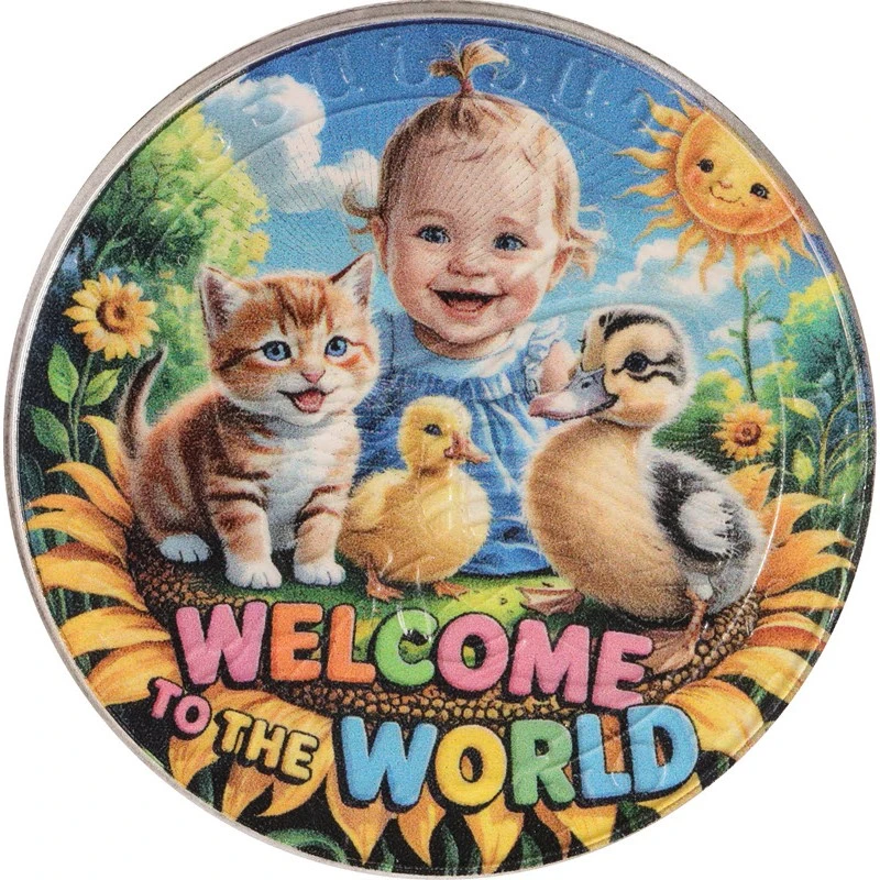 Armenien Silbermünze Arche Noah Baby Girl 2025 koloriert 1 oz Sammlermünzen