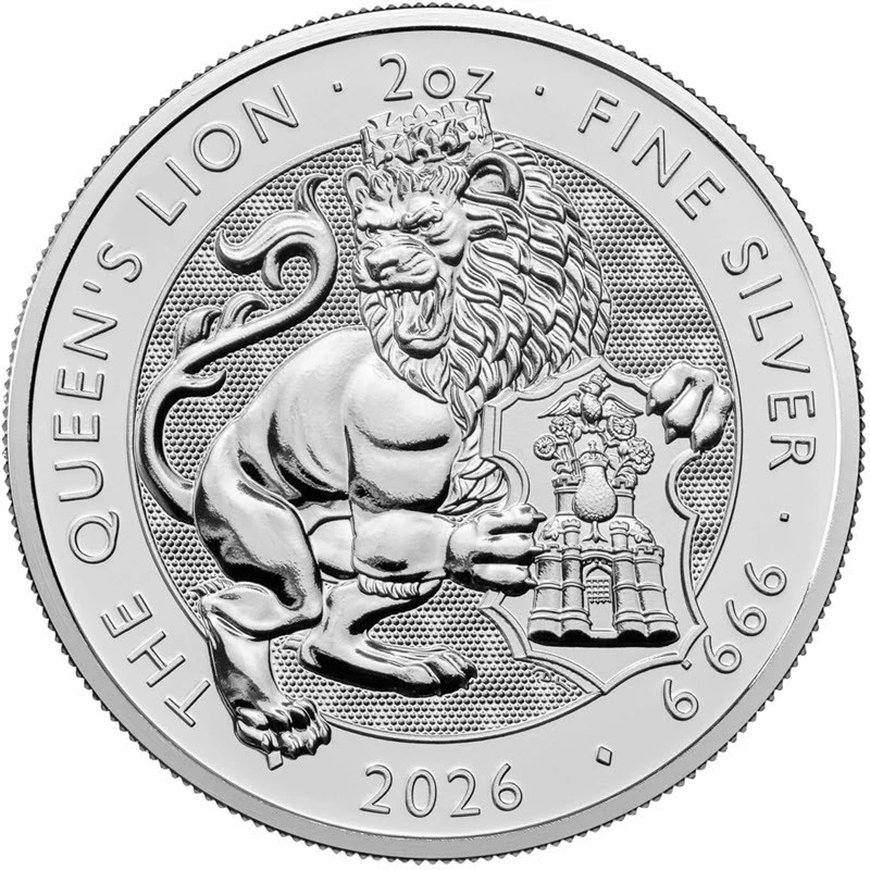 Vereinigtes Königreich Silbermünze The Royal Tudor Beasts Queen's Lion 2026 2 oz Sammlermünzen