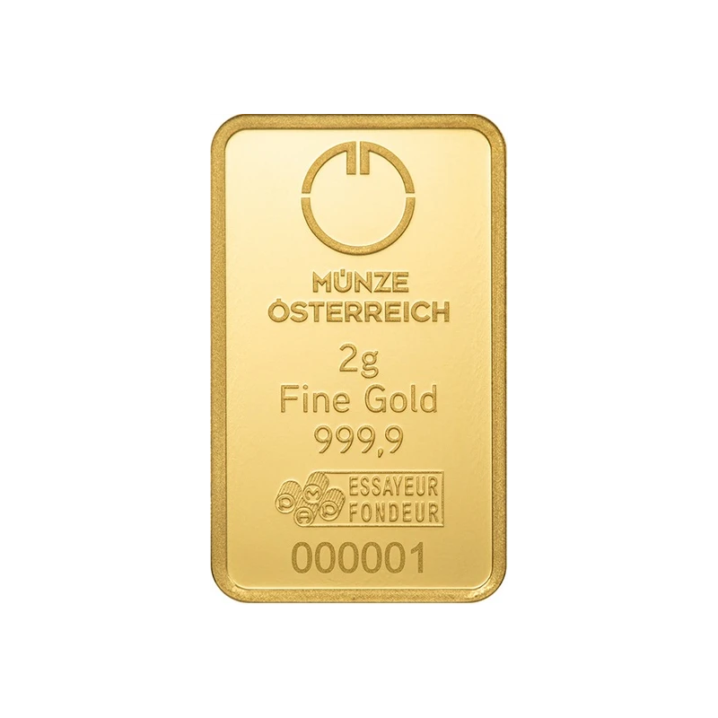 Münze Österreich: 2 g Goldbarren Anlagebarren